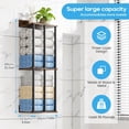 thumbnail image 4 of Towel Racks for Bathroom Wall Mounted with Wooden Storage Shelf, Updated 3 Bar Metal Towel Holder for Rolled Towels, Sturdy and Large Capacity, Towel Storage Organizer, 4 of 9
