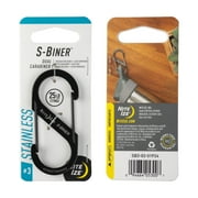 Nite Ize S-Biner Stainless Steel Dual Carabiner #3, Black, 25 lb Capacity