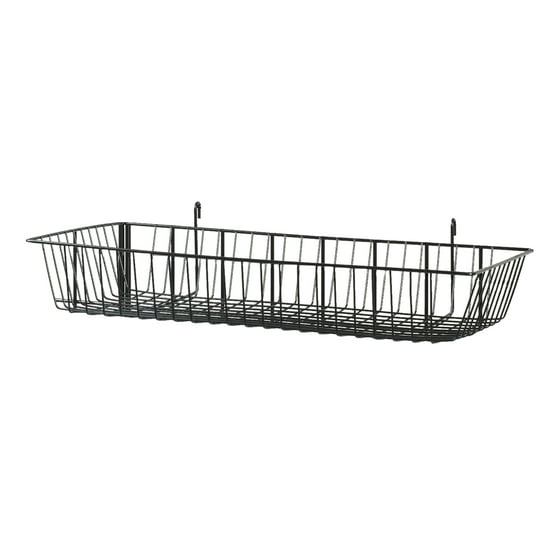 Black Mini Wire Grid Basket For 24 X 12 4 Inch Wall 2 Pack