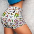 thumbnail image 4 of Logiee Cartoon Wild Animals Print Women's Biker Shorts,Workout Gym Shorts,Scrunch Shorts,Tummy Control Hidden Scrunch Running Yoga Shorts-Large, 4 of 8