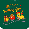 thumbnail image 4 of Inktastic Happy Thanksgiving Turkey Train with Food Boys or Girls Baby Bib, 4 of 4
