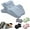 Blue, variant on Ergonomic Memory Foam Pillow, 27° Angled Bed Support Pillow for Back, Waist, Hips, Legs and Neck, Multi-Position Cushion with Removable Cover