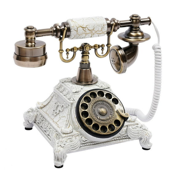 Vintage Telephone Antique European Style Old Fashioned Rotary Dial Phone Handset Telephone