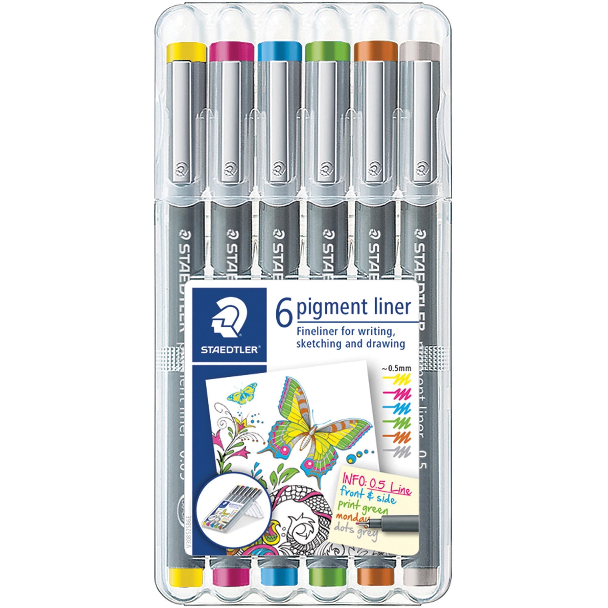 Staedtler, STD30805S2SB6, Pigment Liner 308, 6 / Box