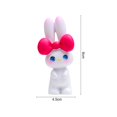thumbnail image 5 of Rabbit Statue Kawaii Resin Adorable Bunny with Bow on Head Rabbit Sculpture Ornament Office Supply-D, 5 of 8