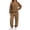 Coffee, variant on FAIWAD Lounge Sets for Women 2 Piece Off Shoulder Sweatshirt Drawstring Jogger Pants Sweatsuit Fall Winter Tracksuit