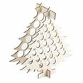 thumbnail image 3 of Wooden Christmas Tree Advent Calendar with Mini Alcohol Holder, Wine Bottle Stand, Decoration Presents, Size 40x35x15cm, Wine Rack, 3 of 8