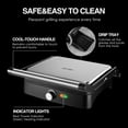 OSTBA Panini Press Grill Indoor Grill Sandwich Maker with Temperature Setting, 4 Slice Large Non