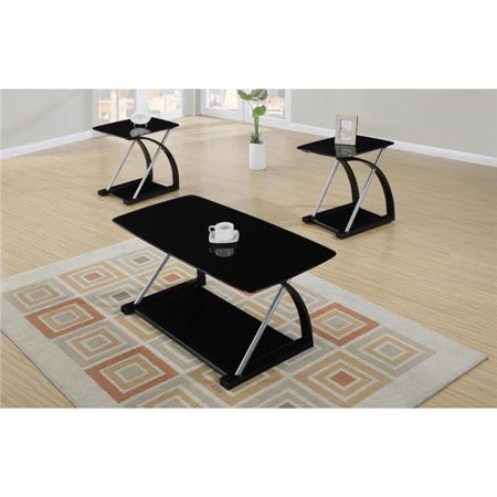 Benzara BM171342 3 Piece Metal & Glass Coffee Table Set ...