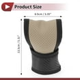 thumbnail image 6 of Unique Bargains 1 Pc Gear Shift Knob Cover Decoration Stick Shifting Handle Protector 13.5x8.5cm/5.31"x3.35" T-shape Black Beige Faux Leather, 6 of 7