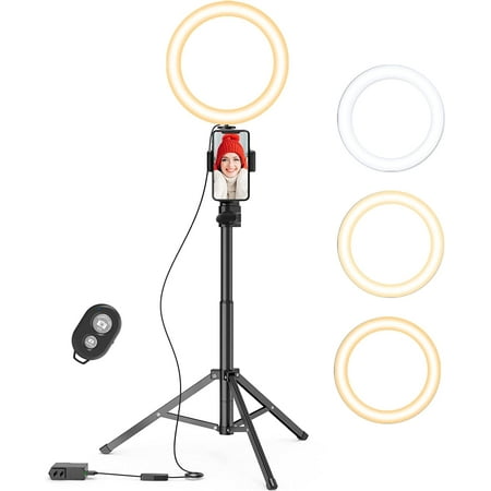 Image of Mydepot Ring Light Kit: 9 with Stand Phone Holder 50 Tripod Remote Control
