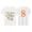 R235 White, variant on Infant Girls T-Shirts Size 1-2 Years Summer School Casual Soft Tees Letter Print Crew Neck Short Sleeve Girls Tees Beige
