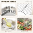 thumbnail image 4 of Stainless Steel Grill Prep & Serve Tray Kit, 15.7 x 11.8 in Large Capacity Pans with Lid, Rack, Cutting Board, Tongs, Brush for BBQ, Outdoor Cooking, 4 of 6