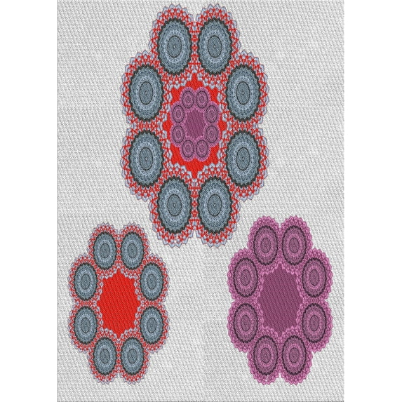 Ahgly Company Indoor Rectangle Patterned Mauve Taupe Purple Novelty Area Rugs, 4' x 6'