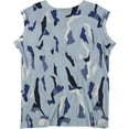 thumbnail image 2 of Alfani Womens Abstract Sleeveless Blouse Top, Blue, X-Large, 2 of 2