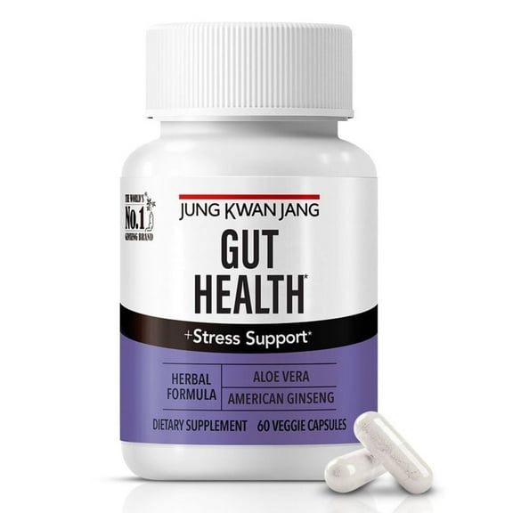 JungKwanJang Gut Health Supplement with Aloe Vera and American Ginseng, Digestive Support Capsules, 60 ct