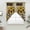 Yellow Beige BrulyWood, variant on Yellow Sunflowers Swag Valances for Windows, Kitchen Curtains 36 Inch Length 2 Panels Set, Western Star Farmhouse White Wooden Short Curtains for Small Windows Rod Pocket Cafe Curtains Drapes 28"x36"