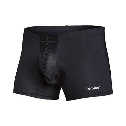 lobloo sous-Vêtements de Protection Athlétiques pour Hommes, Rembourrés avec Compression, TG Noir