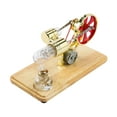 thumbnail image 1 of Stirling Engine Electric Generator Model LED Flywheel Science Experiment for Adults Kids School, 1 of 7