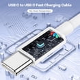 thumbnail image 5 of [2 Pack] Hionly 6ft Braided USB-C to USB-C Cable W/ Strap, Cable for iPhone 15 Models and more - White, 5 of 7