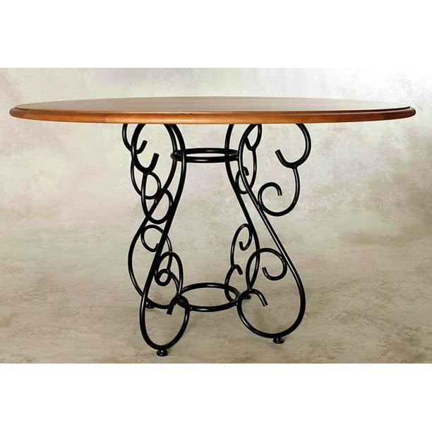 Table Base For Round Tops Wrought Iron Base For Glass Tops Aged Iron Walmart Com Walmart Com