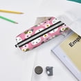 thumbnail image 6 of Fotbe Rose Rabbit Pattern Leather Pencil Case, Pencil Pouch with Durable Zipper, Compact and Stylish Organizer for Stationery, Art Supplies, Travel Essentials, 6 of 7