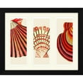 thumbnail image 2 of Fab Funky 18x15 Black Modern Wood Framed Wall Art Titled - Red and Cream Shells on 3 Panels, 2 of 6
