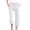 7# White, variant on Petite Capris for Women with Pockets Below Knee Summer Casual Cotton Linen Pants Straight Leg Vacation Beach Crop Pant with Pockets White S