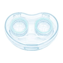 Unique Bargains 1 Set Contact Lens Case Integrated Heart Lens Storage Case Blue