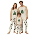 thumbnail image 2 of Zwiiyzr Family Christmas Pajamas Matching Sets for Kids Boys Girls Christmas Fashion Cute Lattice Print Long Sleeved Jumpsuit Family Parent-Child Wear Kid Beige-Kids, 2 of 5
