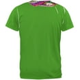 thumbnail image 2 of Mardi Gras Beads Green All Over Adult T-Shirt - Small, 2 of 2