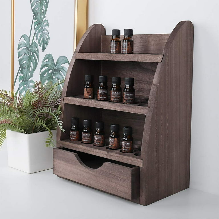 Essential Oils Storage Rack Wooden Nail Polish Display Holder