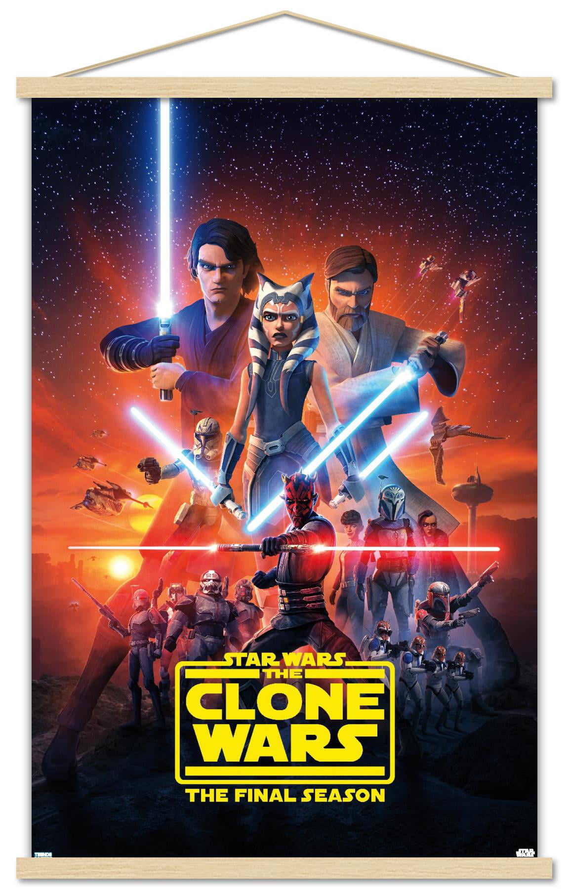 Eeuwigdurend Medisch wangedrag scheiden Star Wars: The Clone Wars - Season 7 Key Art Wall Poster, 22.375" x 34",  Framed - Walmart.com
