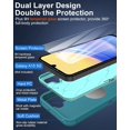 thumbnail image 3 of for Samsung Galaxy A15-5G Phone Case, and Screen Protector, Dust-Proof Port Cover, Full Body Non-Slip Rubber Covered, Wear-Resistant & Drop-Proof, Support Magnetic Car Mount, Mint/Teal, 3 of 16