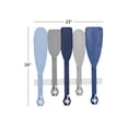thumbnail image 3 of DecMode Coastal Wooden Canoe Paddles Inspired Wall Hook with Blue/Gray Finish, 23"W x 26"H, 3 of 8