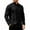 Black, variant on TKKCS Mens Cotton Linen Tang Suit Shirt Long Sleeve Loose Fit Frog Button Mandarin Collar Casual Shirt with Pockets Khaki S