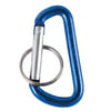 D-Ring Carabiner KeyChain - 1 Pack, Color Various, Individual Blister Pack Card For Color Visibility, Holds Up To 14 Keys By Custom Accessories
