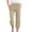 Beige, variant on ZyeKqe Womens Capri Pants Low Rise Wide Leg Crop Pants Loose Comfy Drawstring Lounge Pajama Pants with Pockets