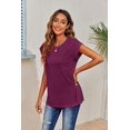 thumbnail image 4 of Blusas casuales de verano para mujer, camisetas de manga corta de gran tamaño, blusas holgadas, 4 of 5