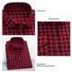 thumbnail image 5 of Camisa a cuadros para hombre, cuello de solapa, manga larga, camisa a cuadros con botones, ajuste regular, camisa informal para hombre para el trabajo diario, 5 of 5