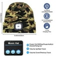 thumbnail image 5 of Louist Unisex Bluetooth Beanie Hat with Light,4 LED USB Rechargeable Wireless Headphones Tech Caps,Gifts for Men Women Teen Boys (Hemp Grey), 5 of 5