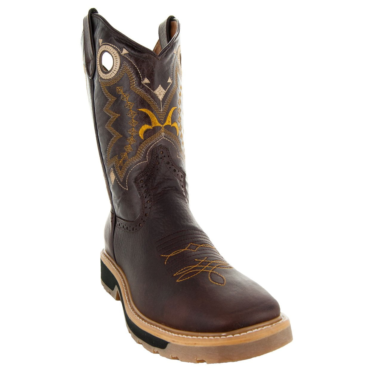 Men's Square Toe Western Style Work Boots H6002 - Walmart.com - Walmart.com