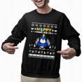 thumbnail image 2 of Christmas Sweatshirt, Happy Hanukkah Penguin Funny Holiday Sweatshirt, Witty Flightless Bird Menorah Sweatshirt, Unique Gift for Her & Him, 2 of 5