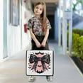 thumbnail image 3 of 3 Ring Zipper Binder with Shoulder Strap Waterproof Trapper Keeper 2 Inch D-Ring 500 Sheets Capacity Glittery Bow with Bats Silhouette, 3 of 7