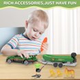 thumbnail image 4 of Wisairt Transport Toys Car with Boat Trailer Vehicle Playset,Toys with Sounds and Light for Kids Aged 3+ Birthday Party Gifts(Green), 4 of 8