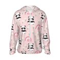 thumbnail image 1 of Fotbe Cute Cartoon Panda Chaqueta con Protección Solar UPF 50+ para Hombre y Mujer, Camisa con Capucha y Bolsillos-Large, 1 of 7