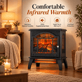thumbnail image 4 of Fireplace Heaters for Inside, Seizeen 1500W Portable Space Heater, 18'' Electric Heater with Remote Control, 64F to 82F Temperatur Adjustable, Shutoff Safety Protection for Home Room, 4 of 9