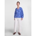 thumbnail image 3 of Scenario Women's Gathered Yoke Blouse with Long Sleeves, Sizes XS-XXXL, 3 of 6