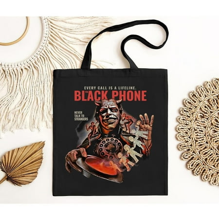 vintage The Black Phone The Grabber Horror Movie Cotton Tote Bag S®-TH12148