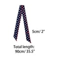 thumbnail image 2 of INSPIRAR CHIC Bufanda Delgada de Seda con Lunares Cinturón Largo y Estrecho Accesorio para Asa de Bolsa Azul Oscuro con Lunares Medianos S, 2 of 6